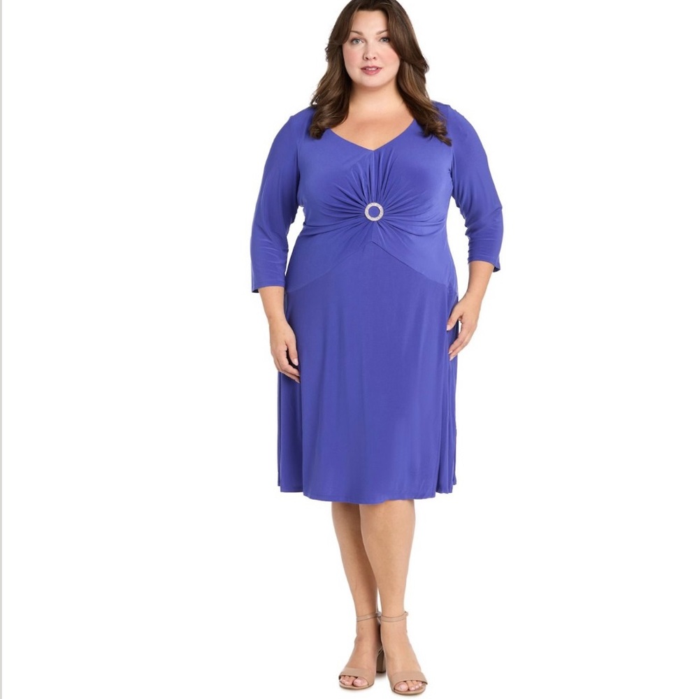 R & M Richards Blue Midi Dress
